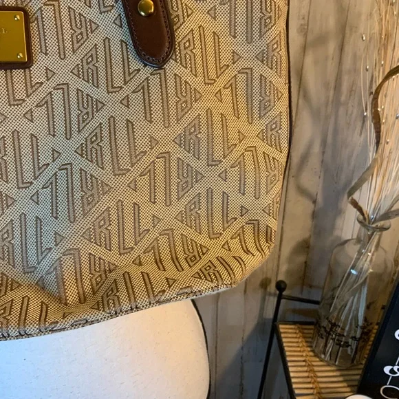 Lauren Ralph Lauren Tan and Brown Tote Bag - Picture 3 of 6